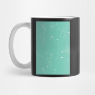 Beautiful Stylized Turquise Flowers, for all those who love nature #208 Mug